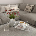 ATZYmolin 16"x12" Large Acrylic Serving Tray, Vanity Platter, Clear - Image 5