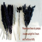 17" Black & Dark Grey Dried Flower Bouquet, DIY for Bohemian Home Decor - Image 7