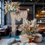 Boho Wedding Arch Boho Chic Macrame Curtain & Macrame Arch Bohemian Macrame Wedding Backdrop Decor Home Geometric Fiber Art Decor 70.8''W*86.6''L - Image 2