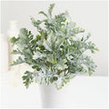 Artificial Dusty Miller Bush – 16" Faux Greenery Summer & Everyday Décor by FactoryDirectCraft