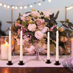 48 Pcs Black Metal Taper Candle Holders Bulk for Wedding Pillar Candles Taper Candlesticks Holders Centerpieces Short Candle Stick Dinner Decor for Party Anniversary Dinning Table Gift (48, Black) - Image 4