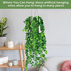 Hoteam 12 Pcs Artificial Hanging Greenery Plants, Eucalyptus - Image 4
