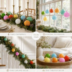 FoldTier 9pcs 3" Colorful Glass Ball Christmas Tree Ornament, Multicolor - Image 5