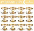 Romadedi 2-in-1 Gold Metal Pillar and Taper Candle Holders, Set of 12 - Image 6