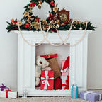 48Ft Christmas Wood Bead Garland Rustic Holiday Decor (Vintage Wood Beads) - Image 5