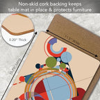 CounterArt Carpet Designs by FLW Boxed Set of 4 Hardboard Placemats - Image 4