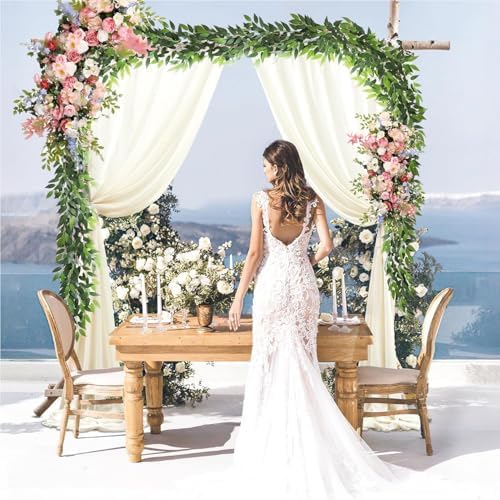 Artificial Italian Ruscus Vines, 3Pcs/75 Silk Vine Garland with Green Leaves, Fake Hanging Plants Greenery Decor for Home, Bedroom, Wall, Party, Wedding Decoration(75inch/3pcs/Vines) - Image 2