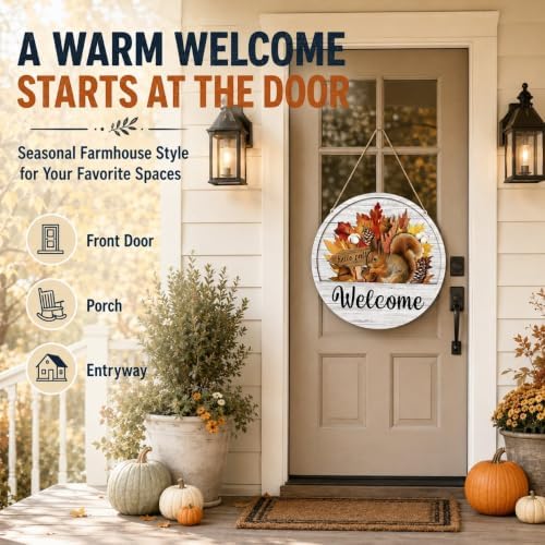 Interchangeable Welcome Sign for Front Door Home Porch for Every Season - Image 4