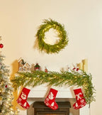 Christmas Garland with Lights, 6Ft Prelit Garland, Battery Operated, 2 Pack - Image 6