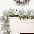 Giegxin 12 Pcs 18 Inch Christmas Snow Frosted Pine Branches - Image 2