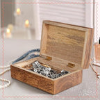 Mela Artisans Scallop Wood Box - Medium Burnt, 9x6 in - Image 5