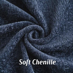 FUTEI Pack of 2 Chenille Soft Throw Pillow Covers 20x20 Inch, Navy Blue - Image 2