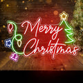 Merry Christmas Neon Sign LED Decor Dimmable Tree Neon Light up Sign for Bar Pub Club Home Bedroom Office Restaurant Christmas Home Indoor New Year Party (19.6 * 13.7 In) by Unknown