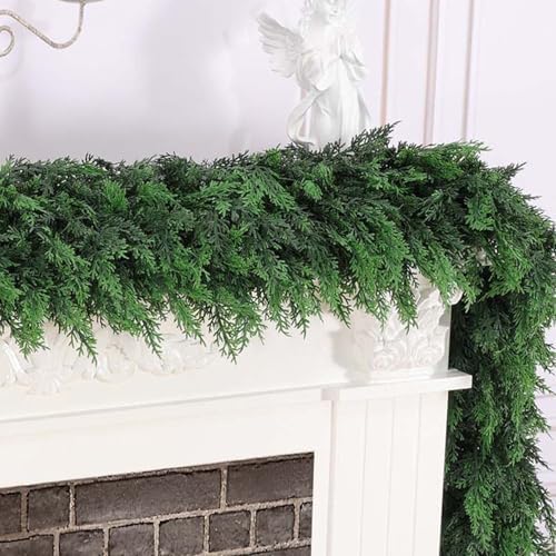 Rowfad 9Ft Cedar Pine Garland for Mantle Christmas Decorations, 1 Set - Image 4