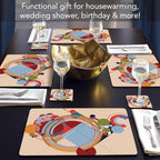 CounterArt Carpet Designs by FLW Boxed Set of 4 Hardboard Placemats - Image 2