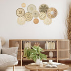 Tatuo 11 Pcs Boho Wall Basket Decor Woven Wall Hanging Art, Vivid - Image 5