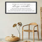 AuraPeak Before You Leave This Home Sign, 40"×15", Black - Image 3