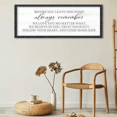 AuraPeak Before You Leave This Home Sign, 40"×15", Black - Image 3