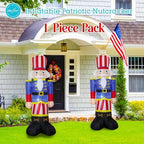 Patriotic Inflatable Dinosaur Independence Day 4th of July Patriotic Dinosaur Holds Star Blow Up Holidays Party Decor Lighted Decoration - Image 4