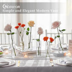 Glasseam Small Glass Flower Vase: 12Pcs Cylinder Bud Vases for Centerpieces - Image 5