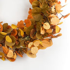 Eucalyptus Fall Wreaths for Front Door 22", Handmade Fall Leaves Wreath for Autumn, Floral Farmhouse Wreath for Wall and Outside Indoors - Image 3
