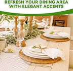 Round Woven Placemats 13 inch Set of 20, Boho Rattan Placemats, Farmhouse Weave Place Mats, Rustic Braided Wicker Table Mats for Dining Table,Home and Wedding - Image 5