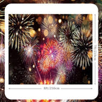 7x8ft Gorgeous Fireworks Garage Door Banner Cover Happy New Year 2025 Photography Backdrop Colorful Blurry Bokeh Fireworks New Year's Eve Celebration Countdown to New Year Banner Party Decor - Image 5