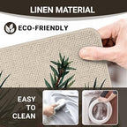 Winter Pine Cone Decorative Front Door Mat, Bow Pine Needle Red - Image 5