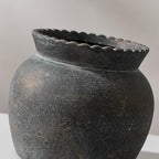 SIDUCAL Ceramic Flower Vase with Wide Mouth Lace, 5.1 Inch Pottery Rustic Farmhouse Boho Vases, Small Terracotta Vase for Home Decor, Table, Living Room, Bathroom, Shelf, Wedding, Bronze - Image 7