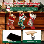 Christmas Stocking Holders for Mantle 6 Pack, Heavy Duty Alloy Fireplace Stocking Hooks, Non-Slip Base Stocking Hangers for Xmas Holiday Decorations, Christmas Decor Hooks for Home (Gold) - Image 4