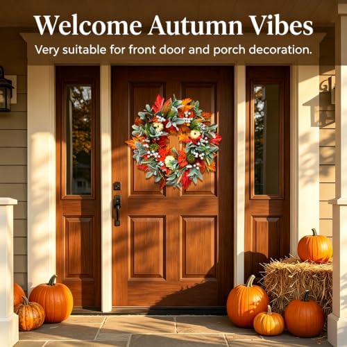 20 Inch Winter Wreaths for Front Door - Image 5