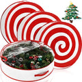 4 Pcs 36 Inch Christmas Wreath Storage Bags, Classic Lollipop by Yoojahow