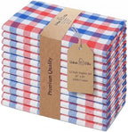 Urban Villa Cloth Napkins July4th 20x20 (Set of 12) Red/Blue by CottonTrends
