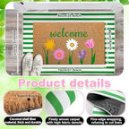 Moucuny 2 Pcs Spring Doormat Outdoor, Flower Theme, Non-Slip - Image 6