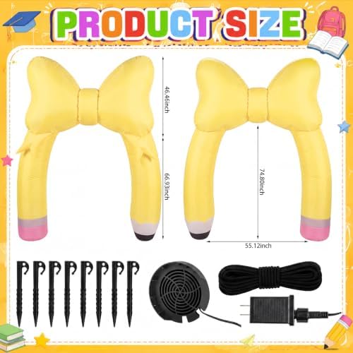 Jenaai 9.5 Ft Back to School Inflatable Archway with Built-in LED Light - Image 2