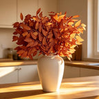 25pcs Italian Ruscus Greenery Fall Leaves Stems Garland for Vase Home Decor - Image 4