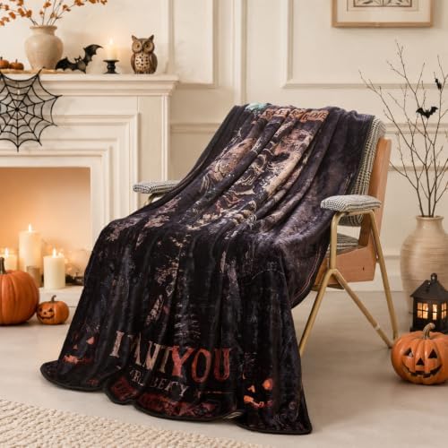 Halloween Blanket 50 x 60 in, Patriotic Skeleton 1776 Flannel Throw - Image 3