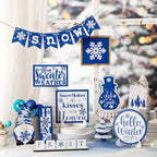 14 Pcs Halloween Tiered Tray Decor Set, Gnome Wood Table Signs (Fresh) - Image 5