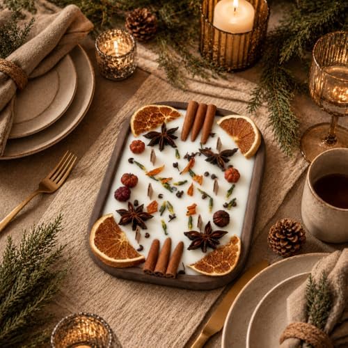 Pumpkin Scented Wooden Dough Bowl Candle, 6 Wood Wicks, Fall Decor, Thanksgiving Centerpiece - Image 6