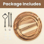 Elsjoy 3-Tier Acacia Wood Cupcake Stand, Large Rustic Dessert Display Tower - Image 5