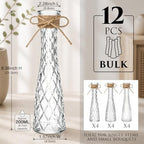 Set of 12 Clear Glass Bud Vases for Centerpiece, Assorted - Image 3