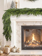 4 pcs 6 Ft Christmas Garland Real Touch Norfolk Pine Garland Christmas Decorations Faux Realistic Winter Pine Garlands for Mantle, Table, Stairs, Doorframe, Fireplace Indoor Outdoor Holiday Xmas Decor - Image 6