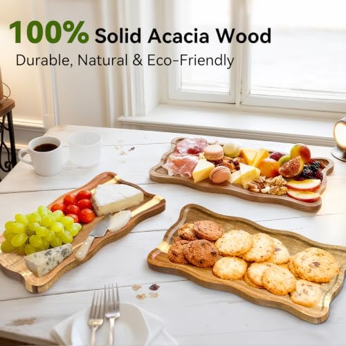 Acacia Wood 3 Tier Cupcake Stand, Serving Tray for Party, Foldable Dessert Table Display Set, Tiered Tray Decor for Party, Birthday, Wedding, Christmas - Image 6