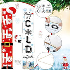 47" 2 Sided Porch Sign Christmas Winter Rustic Welcome Door - Image 3