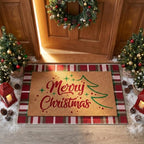 Tinideya 2 Pcs Merry Christmas Layered Doormat Set by Tinideya