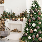 Yunlly 18 Pcs Neutral Christmas Ball Ornaments Textured Xmas Tree Decor - Image 6