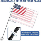 ZMTECH 10 FT Flag Pole with American Flag in Ground, Extra Thick Flag Pole Kit for Yard,Windproof Ground Flag Poles for Outside House Residential or Commercial（1 Pack） - Image 5
