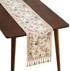 ISAENNE Designer French Linen Table Runner,71"x12"-Cornucopia by Isaennehomedecoration