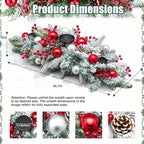 Hotop Christmas Centerpieces for Tables Decorations with 3 Candle Holder - Image 2