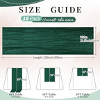 18 Pack Dark Green Cheesecloth Table Runner 21.5x120 Inch,Semi Sheer Boho Gauze Cheese Cloth Fabric Table Runners 10 FT Long for Wedding Party Baby Shower Birthday Home Decor - Image 3